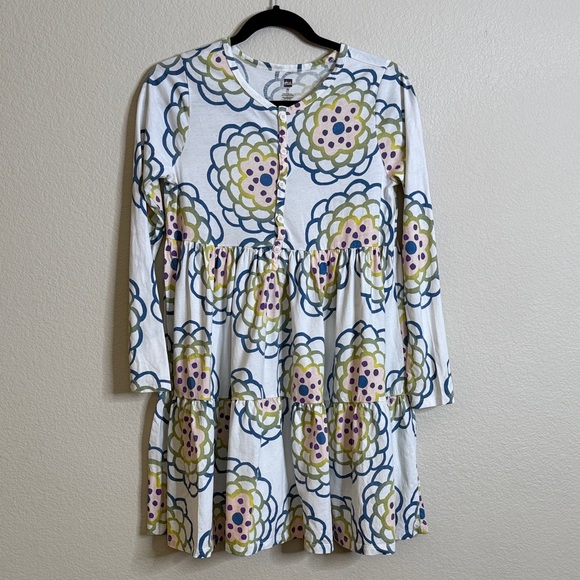 Tea Collection Other - Tea Collection floral Henley long sleeve dress girls 16